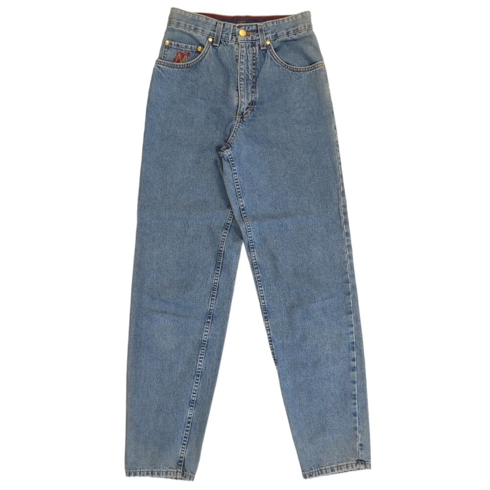 MONDI FASHION Vintage 90s High Waist Jeans Size 6 Preppy Y2K Blue Denim Retro